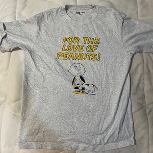2x Uniqlo Gray Peanuts Heavy Graphic Tee